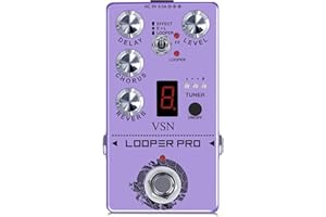 VSN Multi Effect Pedal With Delay Tuner Chorus Reverb Looper Guitar Digital Guitar Effect Pedals Multi Effect Pedal True bypa