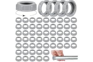 Pushglossy 50 Pcs Plastic Insulating Bushing Threaded Electrical Bushings for Emt, Rigid or Imc Conduit Fitting (3/4 Inch)