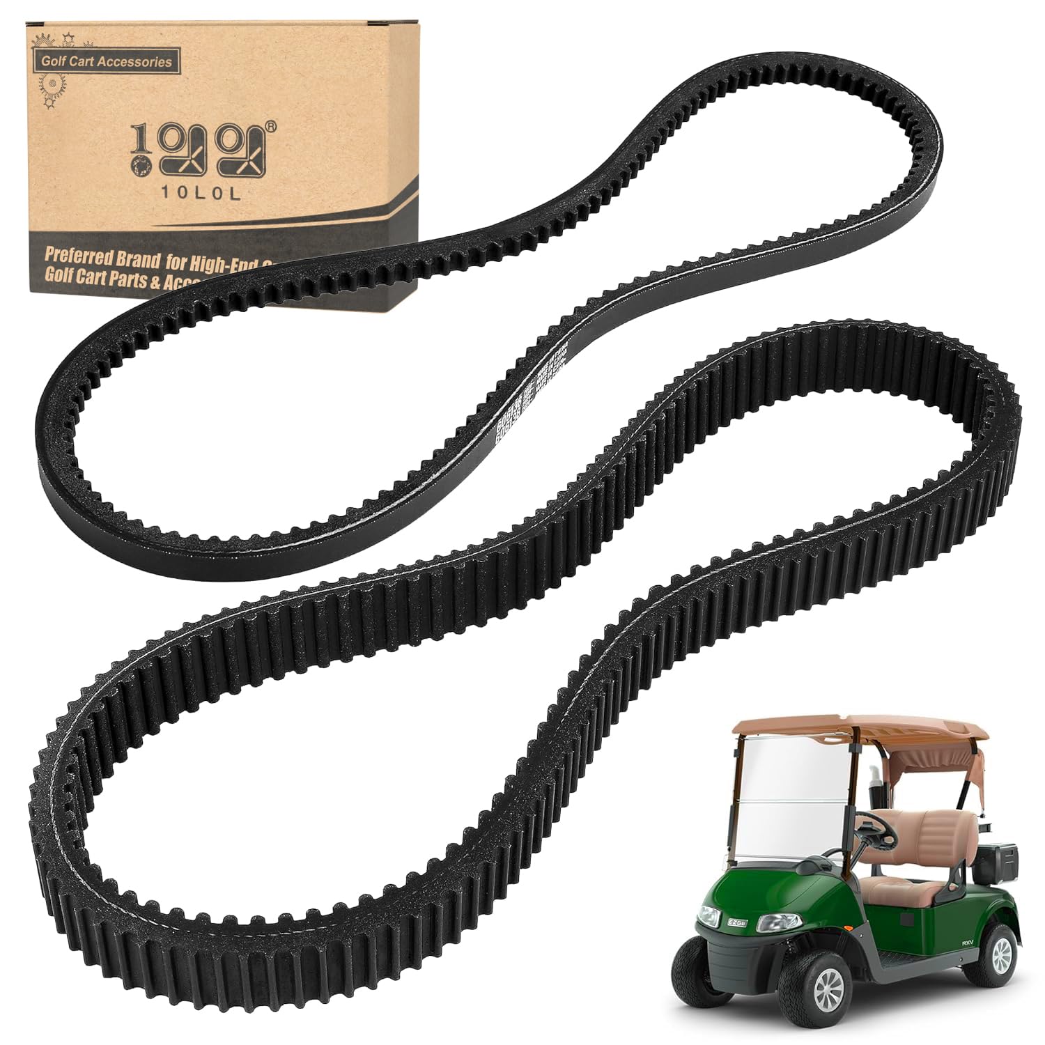 Photo 1 of 10L0L Upgrade Golf Cart Clutch Drive & Starter Belts Kit for EZGO RXV 2008-up & TXT 2009-up with 13HP 400cc Kawasaki Engines, OEM# 606136, 606138