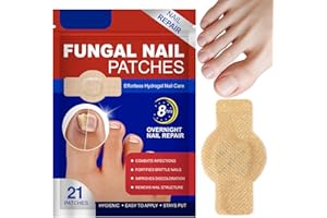 VCNTK Fungal Nail Patches for Toenails | 21-63pcs/Bag Toenail Fungus Treatment Extra Strength | Nighttime Nail Repair for Damaged | Discolored Nails | Safe for Sensitive Skin, Easy to Apply