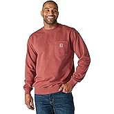 Carhartt mens Relaxed Fit Midweight Garment Dye French Terry Crewneck Pocket Sweatshirt