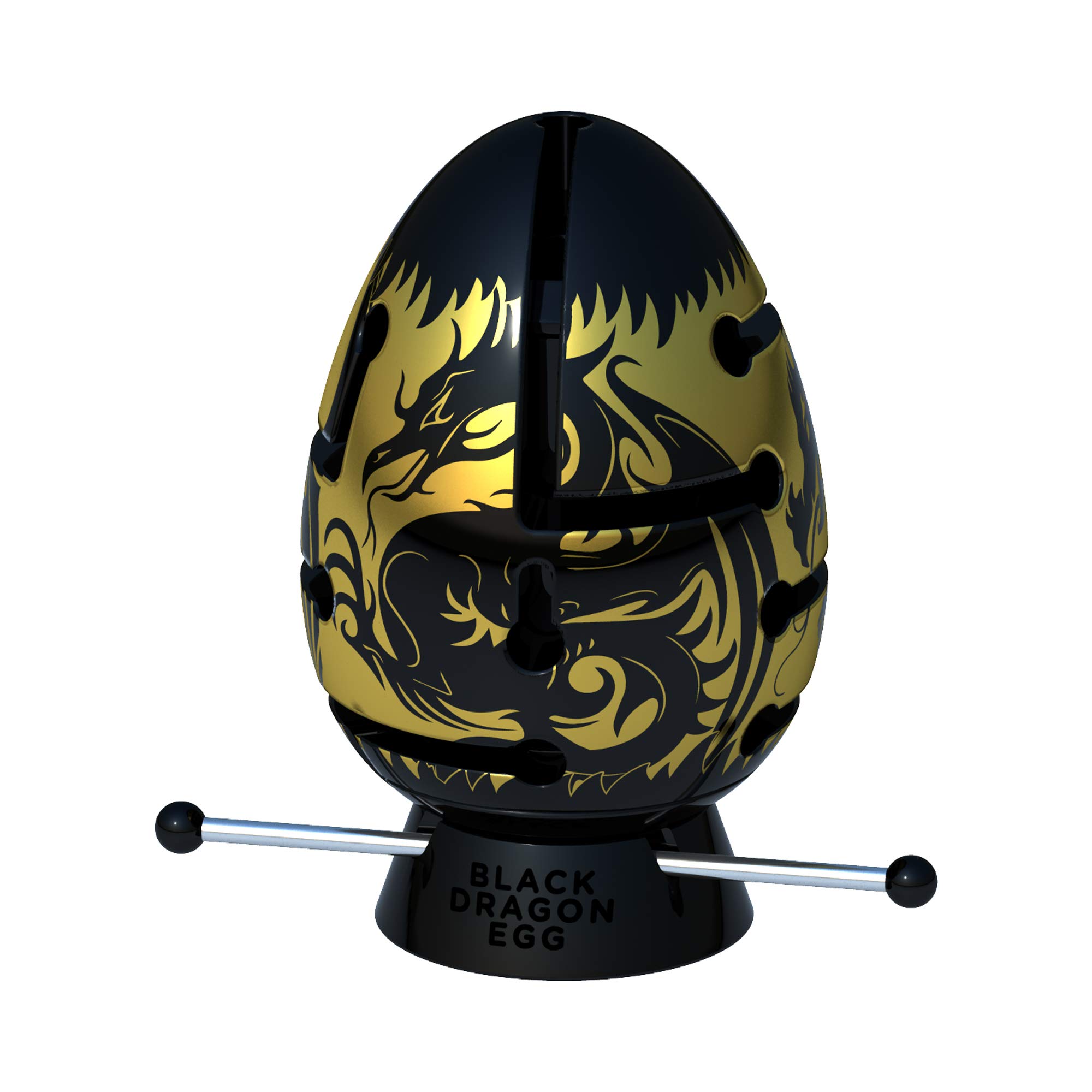 Smart Egg Black Dragon: 3D Maze Puzzle, Maddening Brain Teaser for Puzzle Lovers (Difficult, Level 3 out of 3, for age 8+) - Challenge and Fun in Solving the Labyrinth inside the Egg