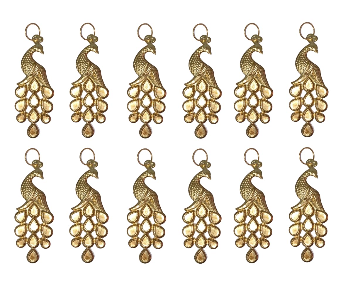 EliteKoopers 12Pcs Peacock Hanging Pendant Valentine Decoration Christmas Ornaments for Xmas Trees, Window, Wall, Indoor & Outdoor Decorations