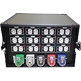 JUNMAN 12 Channel 24 Edison Power Distro Distributor Box for DJ Stage Lighting Party Event Show