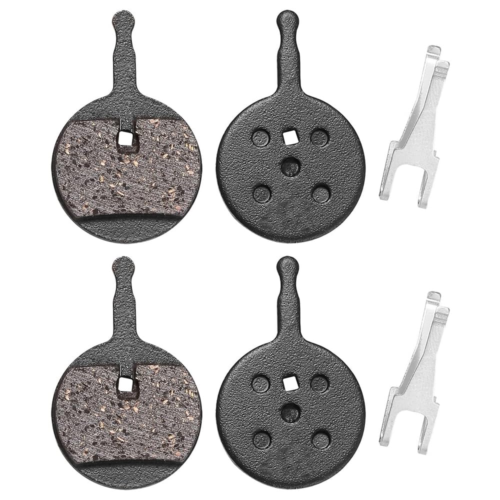 Hsthe Sea 4pcs Bicycle Disc Brake Pads Bicycle Semi-Metallic Resin Brake Pads for Avid Mechanical BB5, CSC, Kingdom, Promax DC 710, 720, 913, Decipher, Dualtron Ultra