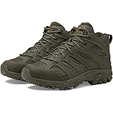 Merrell Men's Moab 3 Mid Response Tactical Waterproof Boots, Lightweight Full Grain Leather Work Hiking Outdoor Shoes