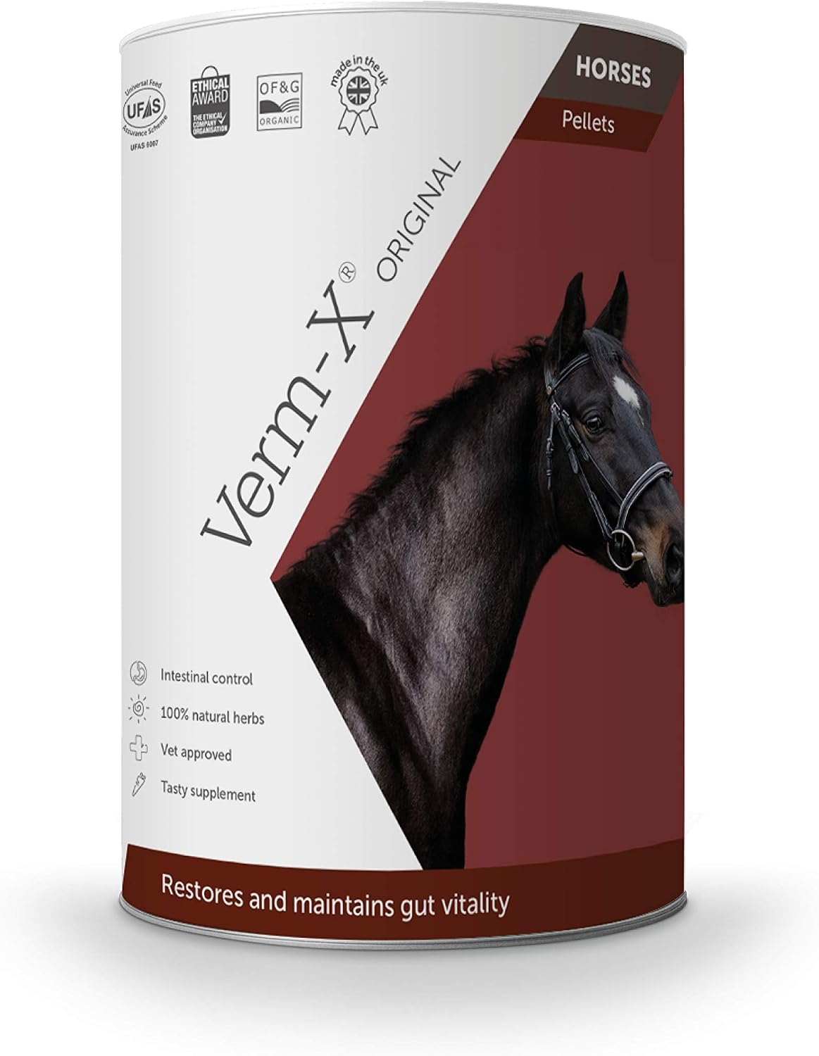 Verm-X All Natural Pellets for Horses and Ponies. Supports Intestinal Hygiene. Vet Approved. UFAS Assured. Restores and Maintains Gut Vitality. Wormwood Free Recipe
