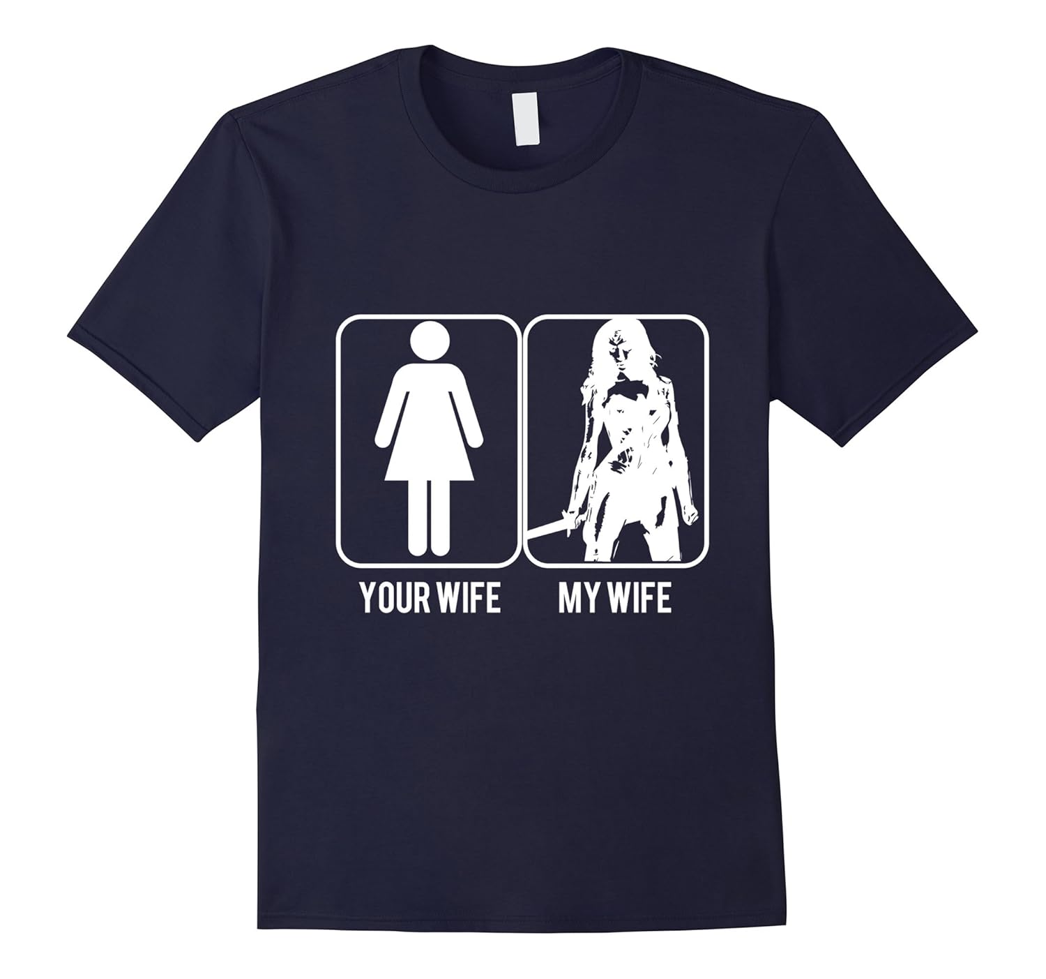 Mens Your wife my wife super hero men's x mas gift t shirt-ANZ