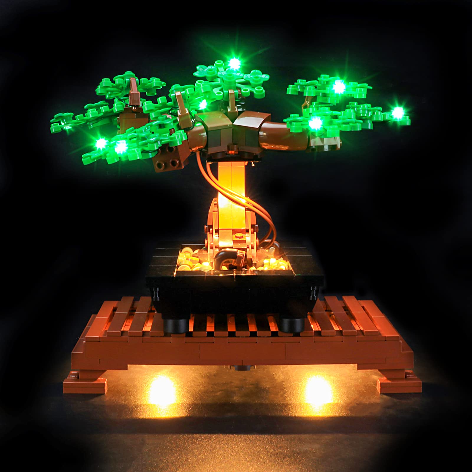 YEABRICKS LED Light for Lego-10281 Creator Expert Bonsai Tree(Green) Building Blocks Model (Lego Set NOT Included)