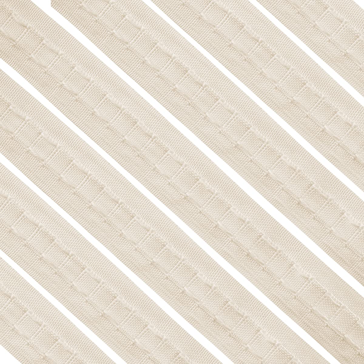 Realm White Pencil Pleat Curtain Header Tape, Detachable Curtain, Sizes 25mm 1 Inch, 50mm 2 Inch, 75mm 3 Inch (1" Cream 4m x 2 Pieces)
