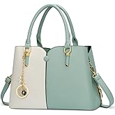 KKXIU Triple Compartments Women Purses and Handbags Trendy Satchel Top Handle Shoulder Bag for Ladies