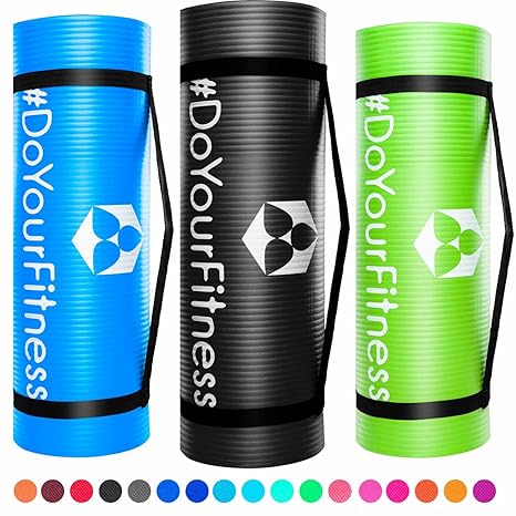 #DoYourFitness® Gymnastikmatte inkl. Tragegurt & GRATIS Trainingsplan (PDF) | 183x61x0,8cm - Rutschfest verstaubar komfortabl