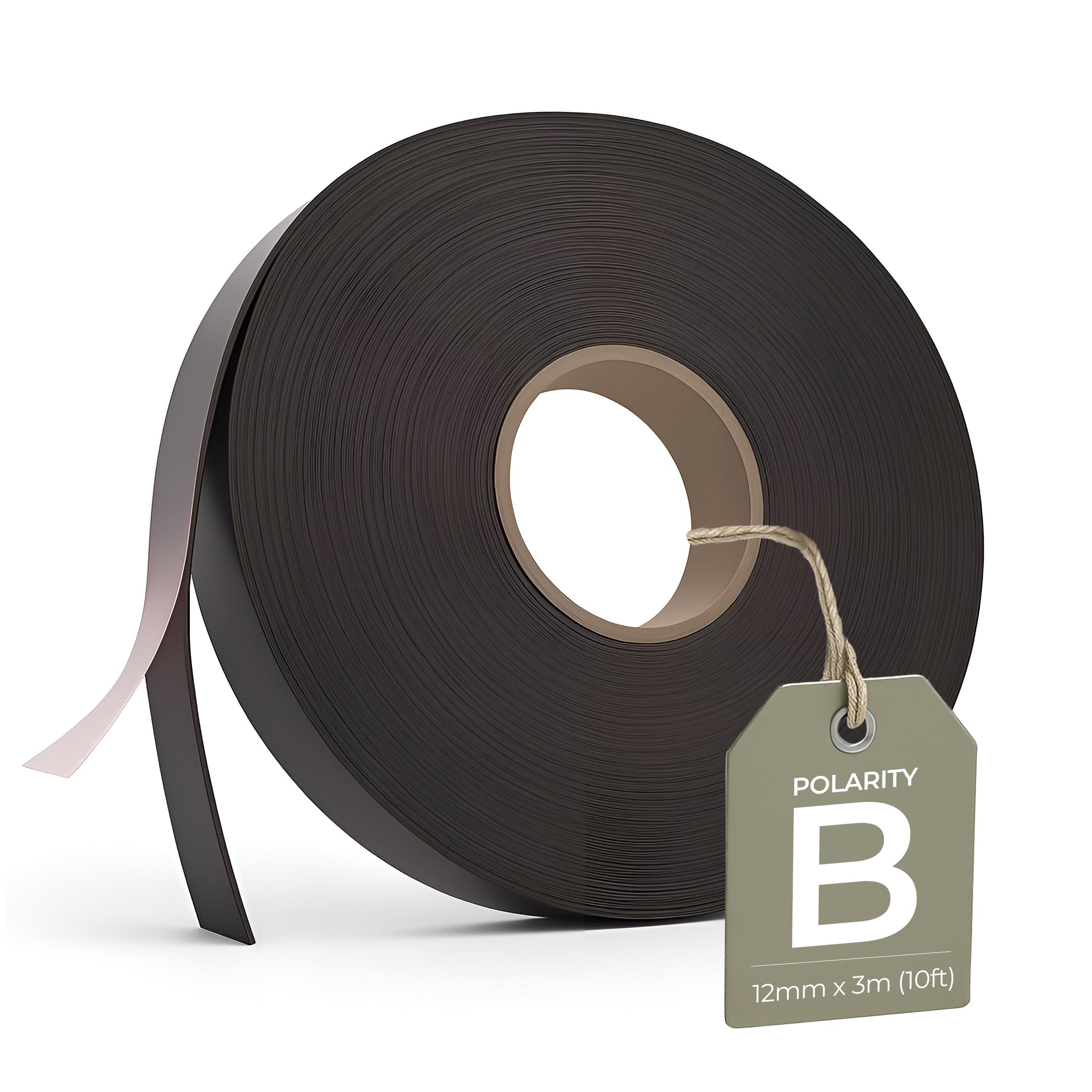 3m Magnetic Tape/Strip with Self Adhesive, 12mm Wide x 3m (10ft) (Polarity B)
