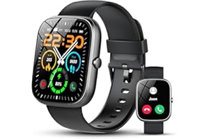 QXQ Smart Watch (Answer/Make Call), 1.91" HD OGS Full Touch Screen, Smart Watch for Men Women, 112+ Sport Mode, Heart Rate, Blood Oxygen, Sleep Monitor, IP68 Waterproof Fitness Tracker for iOS Android