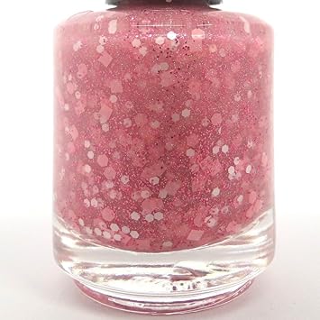 Pink Glitter Nail Polish by Rainbow 