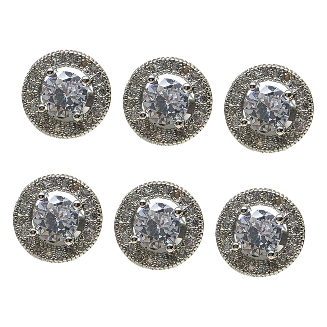 KESYOO 6pcs Fashion DIY Button Rhinestone Buttons Crystal Shirt s Zirconia Clothes Vintage Clothing s Decorative Costume for Craft Jackets Windbreakers