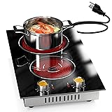 2 Burners Electric Cooktop, Plug in Electric Stove
