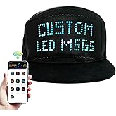 MasterAkoh LED Display Up Baseball Cap with Bluetooth - Personalized Messages for Parties, Birthdays, Gifts