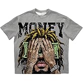 VIPWOLF Men's Figure Y2K Graphic Tee Shirt Vintage Short Sleeve Crew Neck Streetwear Novelty T-Shirts