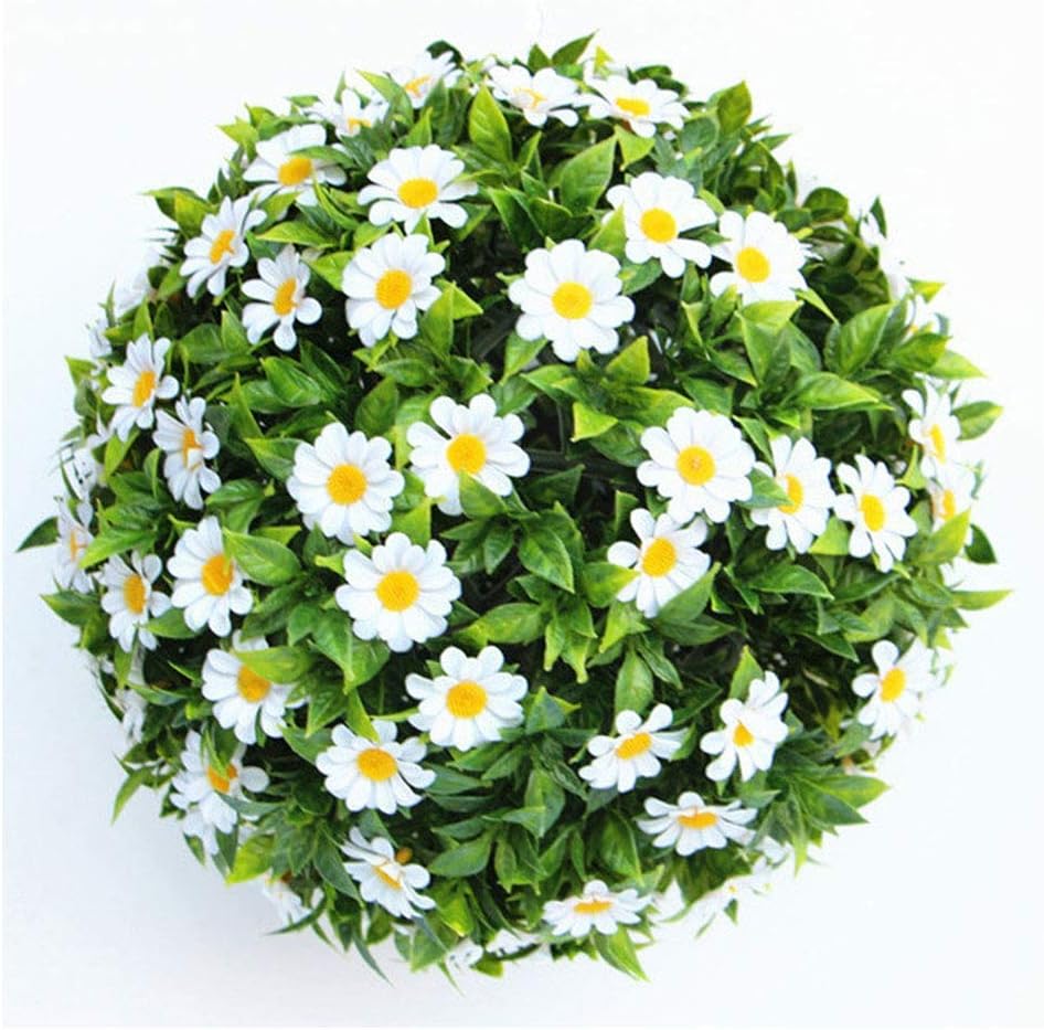 GONGFF Fake Plant Artificial Hanging Plant Flower Topiary Balls Grass