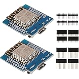 MakerFocus 2pcs D1 Mini NodeMcu 4M Bytes Lua WiFi Development Board Base on ESP8266 ESP-12F N Compatible NodeMcu Ar duino
