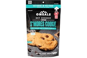 OMEALS S’Mores Cookie MRE Sustainable Premium Outdoor Food Extended Shelf Life Fully Cooked w/Heater No Refrigeration Perfect for Outdoor Enthusiasts, Travelers, Emergency Supplies 2 Servings USA Made