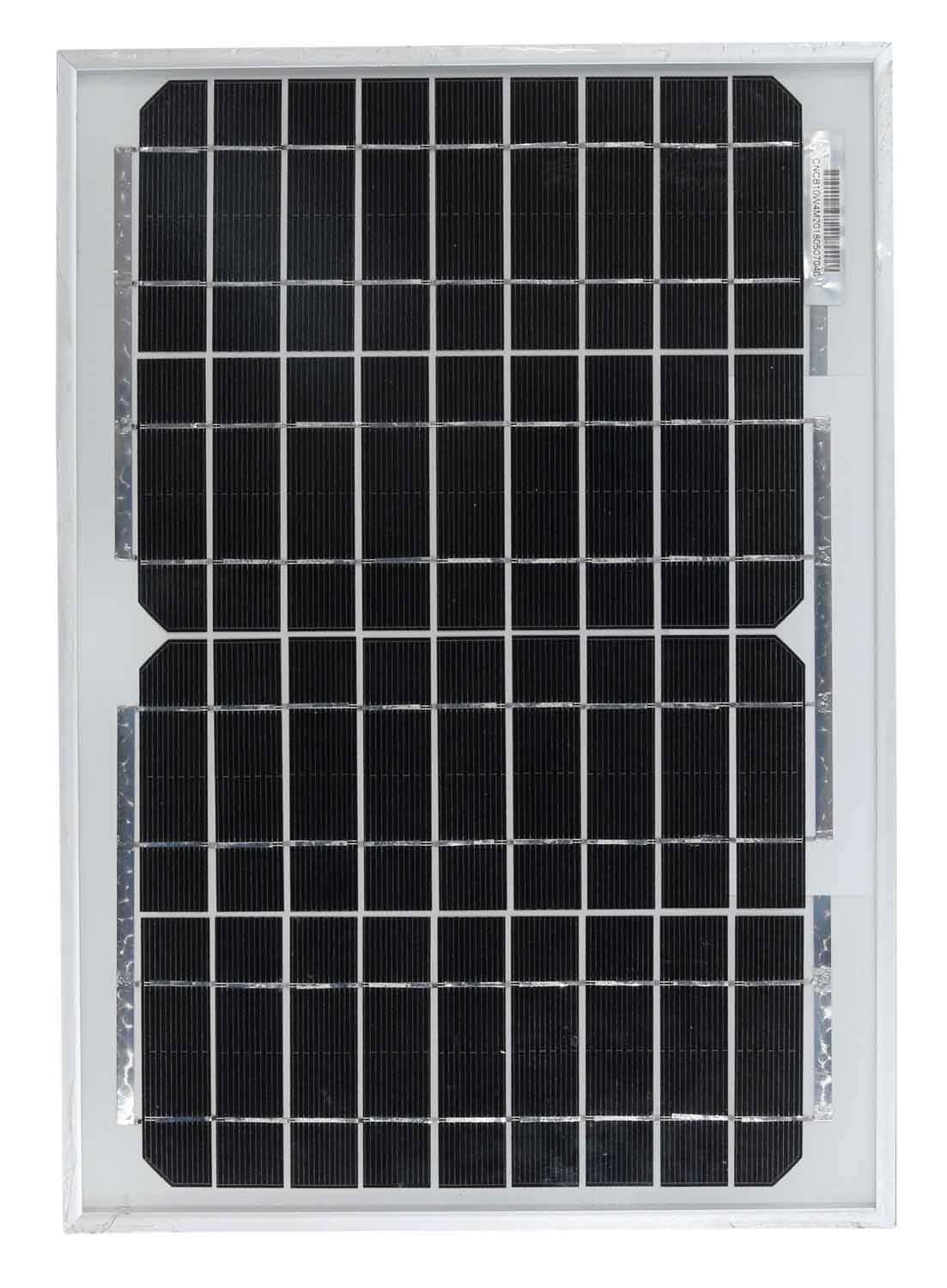 LOWENERGIE 10w Mono Solar Panel PV Photo-Voltaic with 4 metre Cable & Crocodile Clips - Ideal for Boat, Caravan
