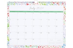 Blue Sky 2024-2025 Academic Year Monthly Wall Calendar, 15' x 12', Wirebound, Ditsy Dapple Light (148669-A25)