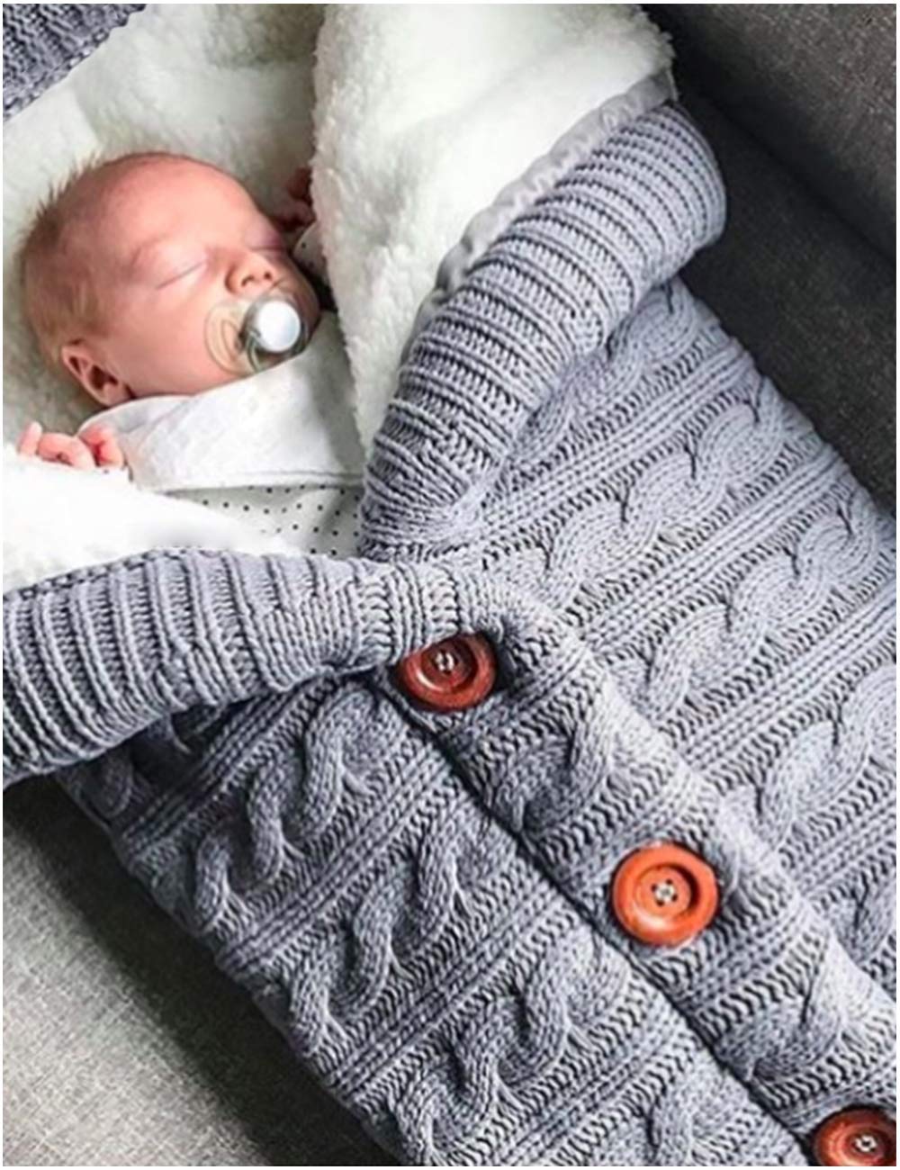 Unisex Infant Swaddle Blankets Newborn Baby Boy Girl Swaddle Soft Cotton Sleeping Bag Wrap Blanket Sack Stroller for Boys and Girls