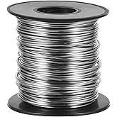 18 Gauge Wire for Jewelry Making, 1mm Craft Wire Bendable 18 Gauge Stainless Steel Wires for Jewelry Making 98 Ft Beading Wires Wrapping for Crafting