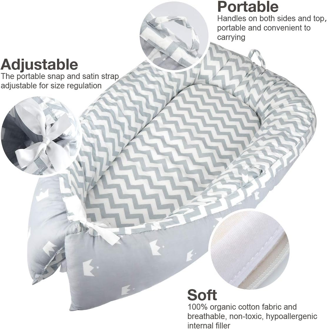 Tours De Lit Reducteur Lit Bebe Baby Nest Cocoon Pour Nouveau Ne Nourrisson Coussin Pour Bebe Couffin De Voyage Portable Reducteur De Lit Bebe Cocon Bebe Puericulture Lemoncitylive Com