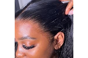 BEEOS 13x6 HD Lace Frontal Wig, 250% Density Full Frontal Body Wave Human Hair Wigs Pre Plucked Vivid Clean Hairline Bleached Knots 0.10mm Ultra-thin Invisivle Lace Wig 18 Inch