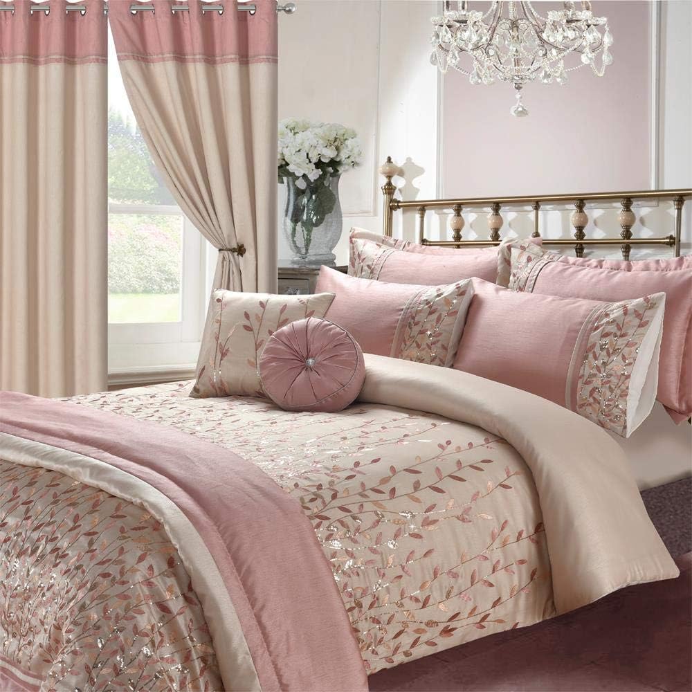 EGYPTO Embroidered King Duvet Cover Set Comforters with Matching