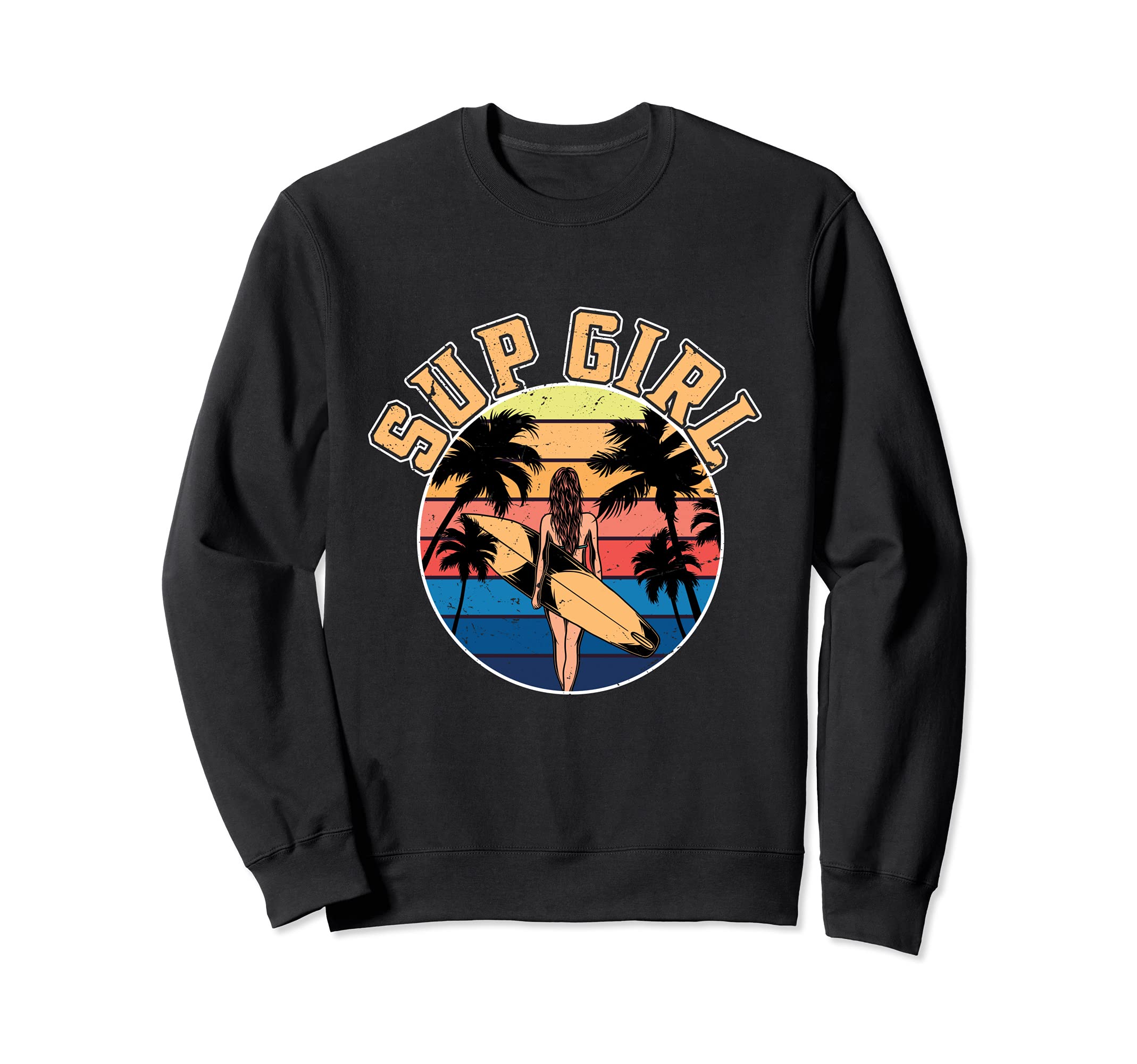 Surfing Sup Girl Standup Paddle Boarding Sup Training Surfer Sweatshirt