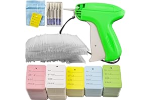 Vmiapxo 5506 Pcs Clothing Tag Machine Kit, Label Applicator Dressmaker Labels Industrial Clothing Tagger Tag Machine with 5 Pcs Steel Needles 5000 Pcs 2" Barbs Fasteners 500 Pcs Price Tags