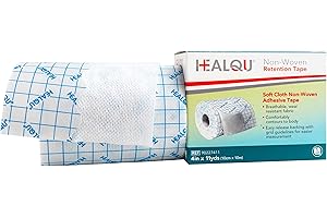Dressing Retention Tape, Non Woven Tape, 4in x 11yd Wound Dressing Tape Adhesive Cloth Tape Comfortable to The Body, with Eas