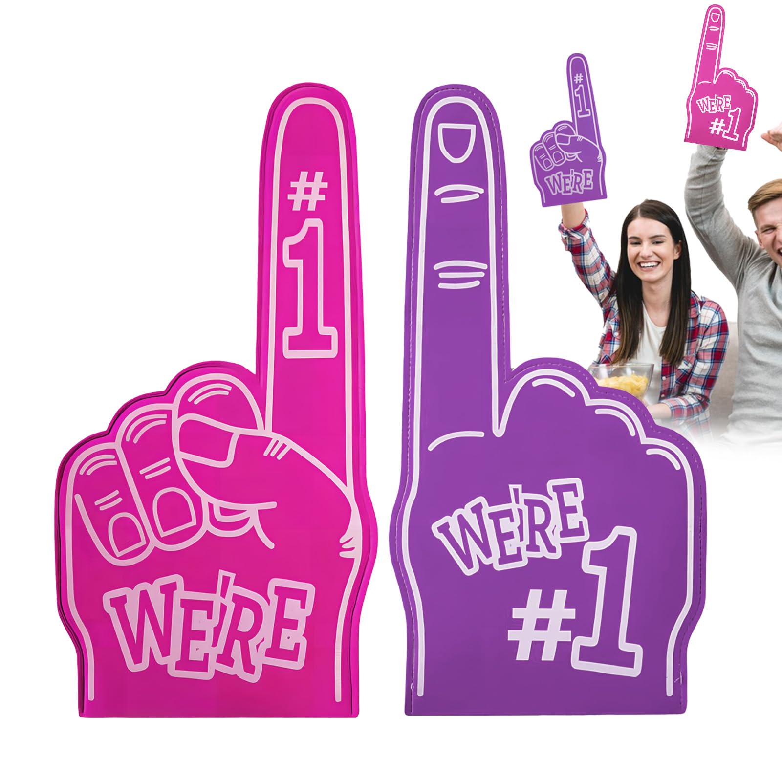 hommova 2 Pcs Foam Hand, Number 1 Gladiators Foam Finger for Sports Event, Gladiators TV Show Merchandise