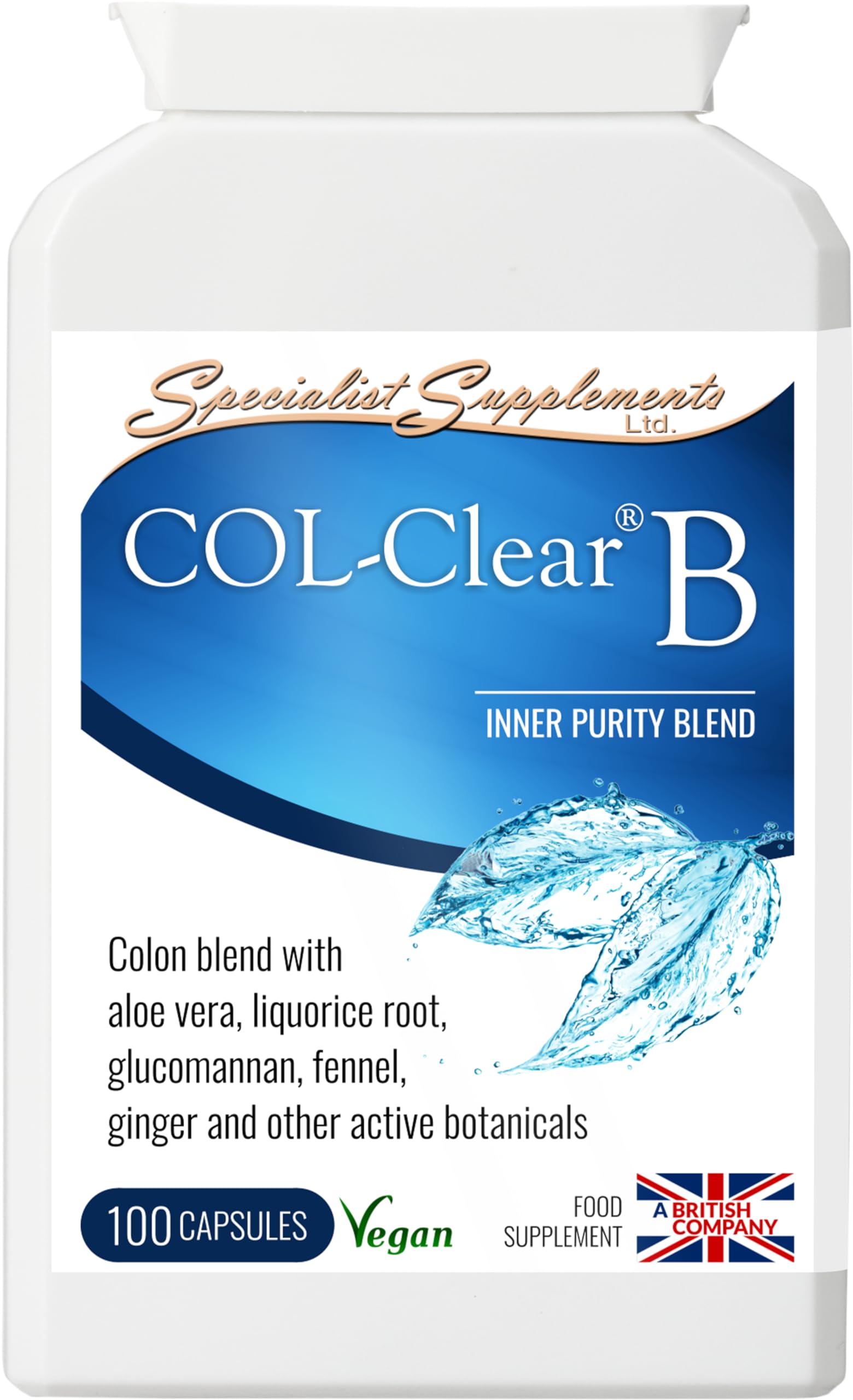 Specialist Supplements COL-Clear B Internal Cleanse Support 100 Capsules