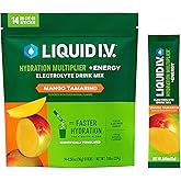 Liquid I.V.® Hydration Multiplier +Energy - Mango Tamarind | Electrolyte Powder Drink Mix | 1 Pack (14 Servings)