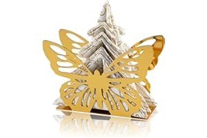 Napkin Holder for Table, Butterfly Napkin Dispenser, Metal Standing Paper Dispenser for Wedding Party Table Space-Saving Orga