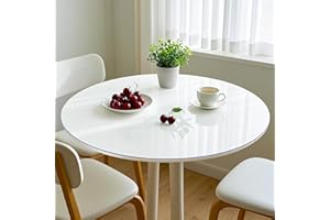 Warmstar Clear Table Cover Protector Dia. 36 Inch,1.5mm Thick Plastic Table Cover Round, PVC Clear Table Protector Water Resistant,Clear Table Pads for Dining Room,Coffee Table