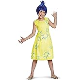 Disguise Girls Inside Out Joy Costume for Kids, Official Disney Pixar Inside Out Classic Girls Costume