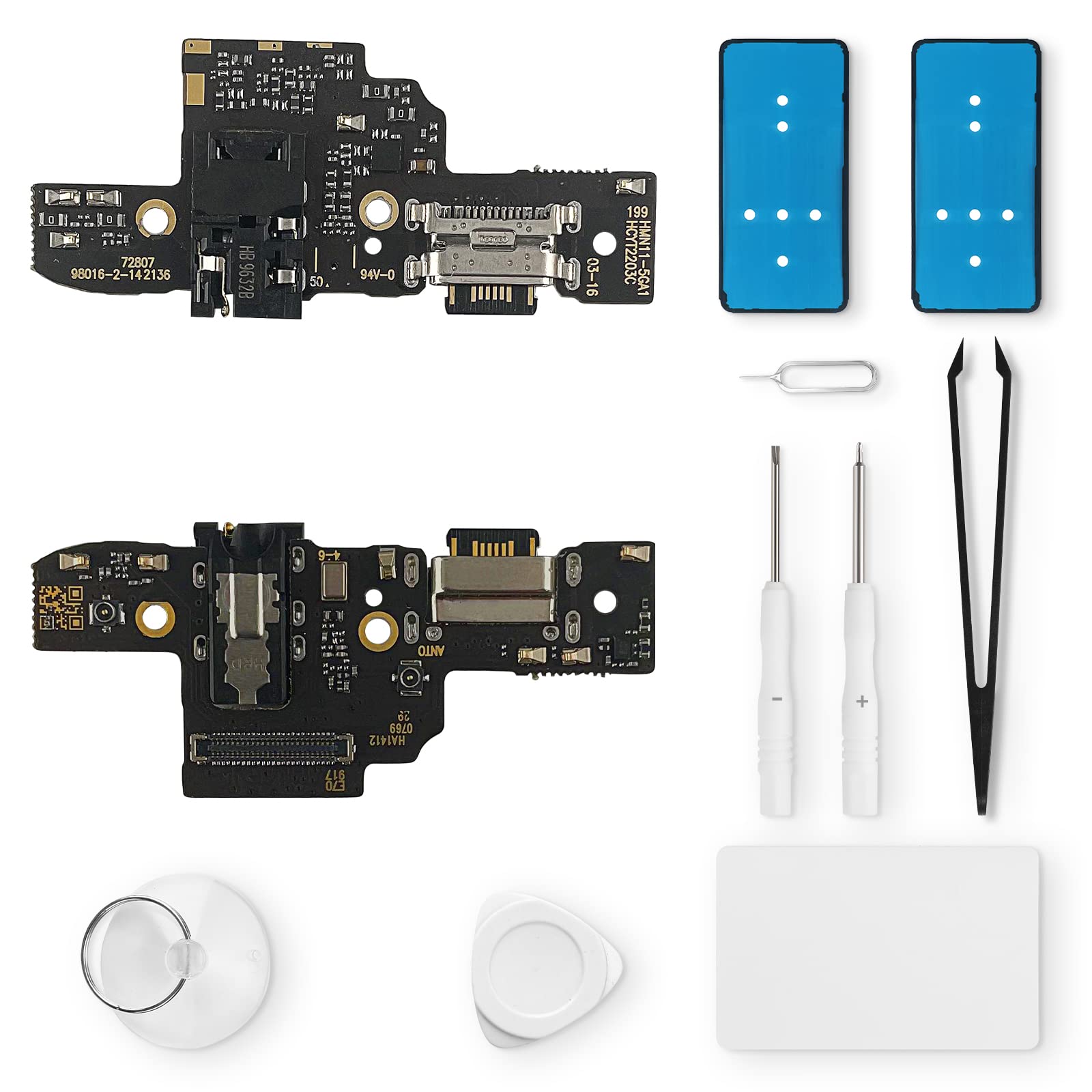 Eonpam Charging Port Replacement for Xiaomi Poco M4 Pro Charger Port Microphone Headphone Jack with Repair Kit