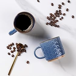 GBHOME 6 OZ Stackable Coffee Mugs, Ceramic Coffee