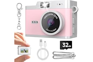Mini Keychain Camera, Retro Snap Mini Digital Camera, 1080P Tiny Pocket Video Camera Vintage Portable Small Camcorder for Tra