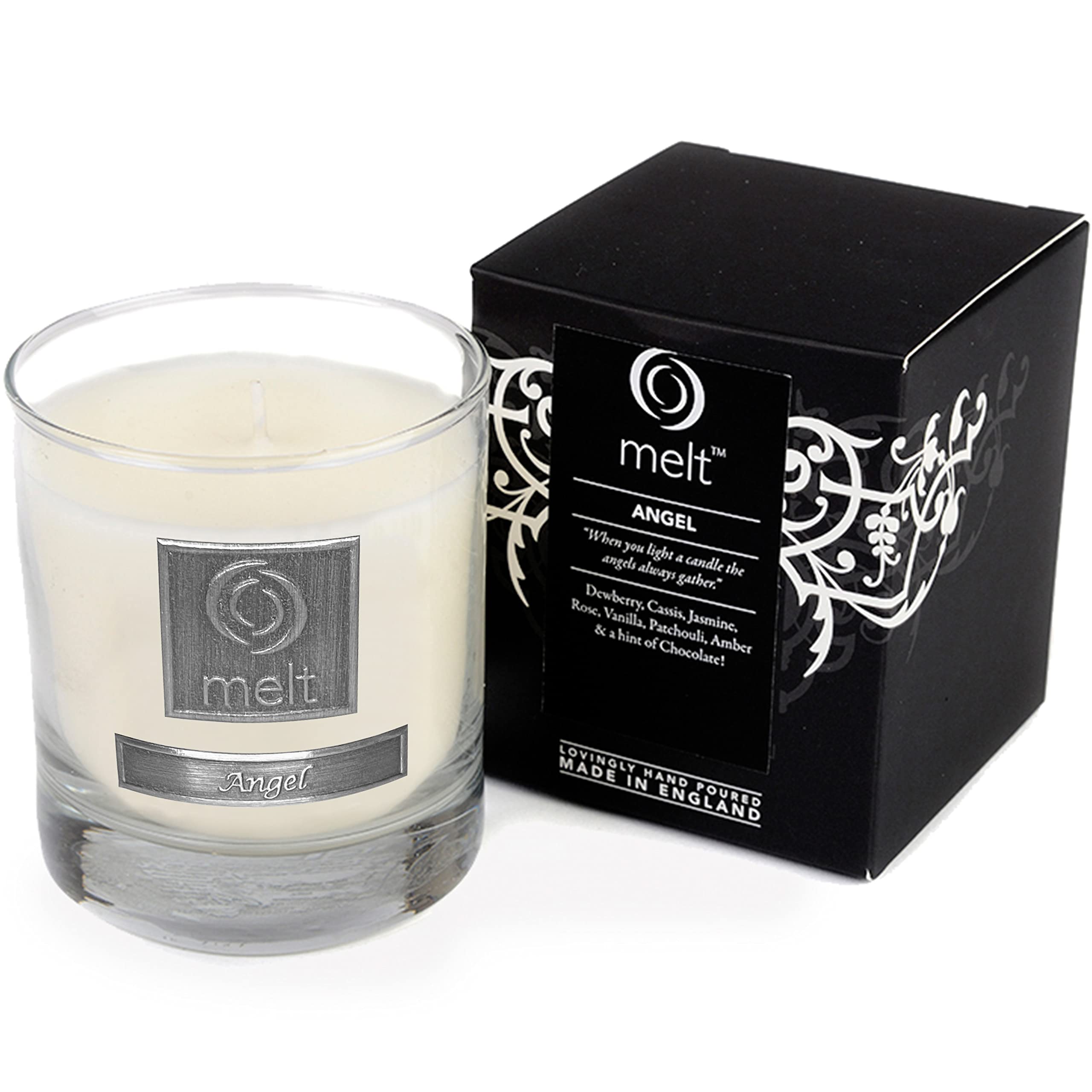 Luxury Scented Candles in Jars - 70 Hr Burning Time Long Lasting Candles Scented & Handmade - Scented Candles for Living Room & Office - Glass Jar Candles Gift by Melt, Angel