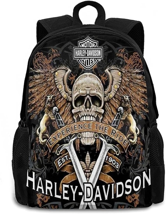 Harley Davidson Drawstring Backpack Bag Lightweight Gym Sackpack For