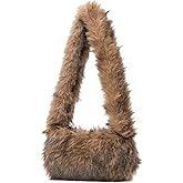 Floerns Women's Cute Fuzzy Shoulder Bag Furry Purse Handbag for Autumn and Winter
