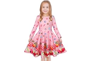 LaBeca Girls Dress Sleeveless Long Sleeve Kids Toddler Little Big Girl Unicorn Mermaid Casual Dresses