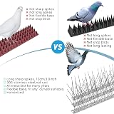 Moyofree 2M Bird Spikes Stainless Steel Pigeon Deterrent for Roofs Windows view 5